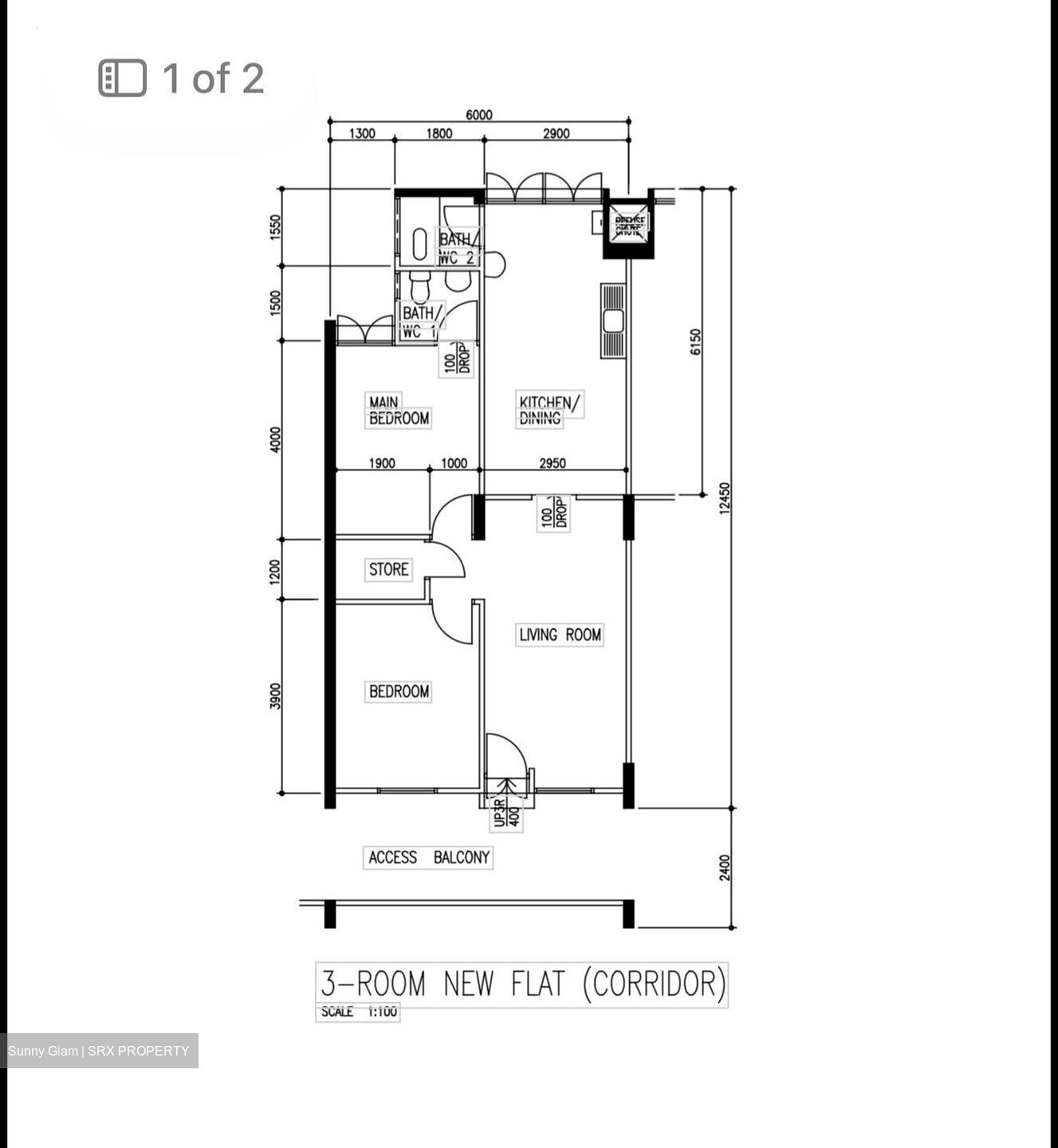 Blk 235 Ang Mo Kio Avenue 3 (Ang Mo Kio), HDB 3 Rooms #554987211